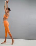 Onzie Lattice Detail Legging - Orange
