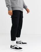 Brooklyn Supply Co Track Fit Cargo Pants In Black