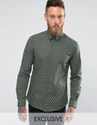 Noose And Monkey Skinny Skull Print Shirt - Green