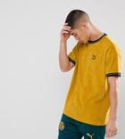 Puma Towelling T-shirt In Yellow Exclusive To Asos - Yellow