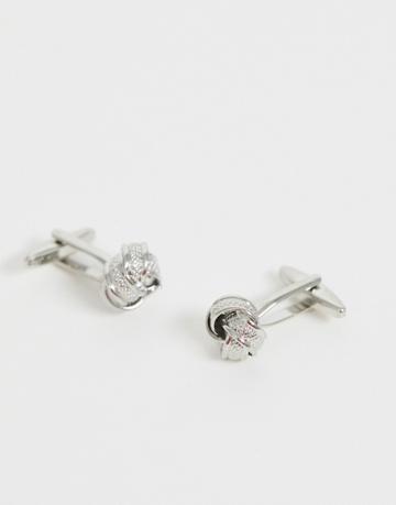 Design B Knot Cufflinks In Silver - Silver