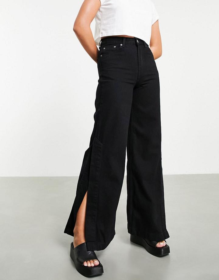 Dr Denim Dylan Wide Leg Jeans In Black