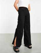 Dr Denim Dylan Wide Leg Jeans In Black
