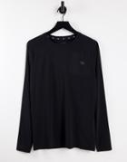 Threadbare Active Long Sleeve Training Top In Black