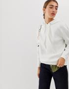 Mango Scuba Hoodie In White - White