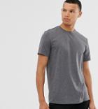 Asos Design Tall T-shirt With Crew Neck In Charcoal Marl