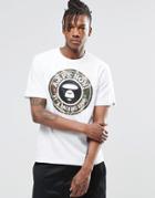 Aape By A Bathing Ape Basic Green Camo Print T-shirt - White