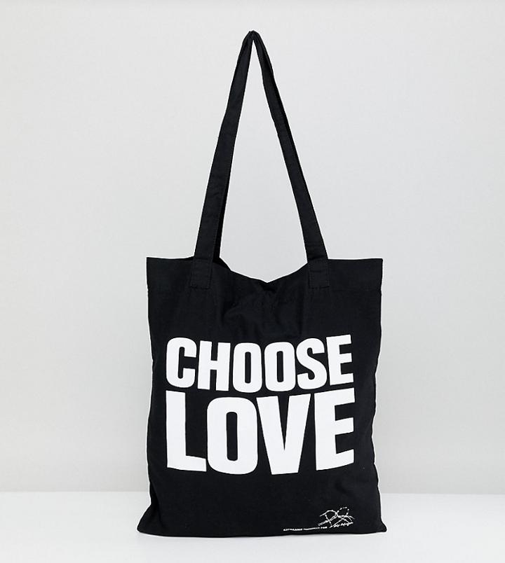 Help Refugees Choose Love Organic Cotton Tote Bag - Black