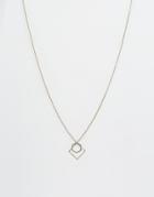 Asos Geometric Necklace In Mixed Metal Finish - Multi