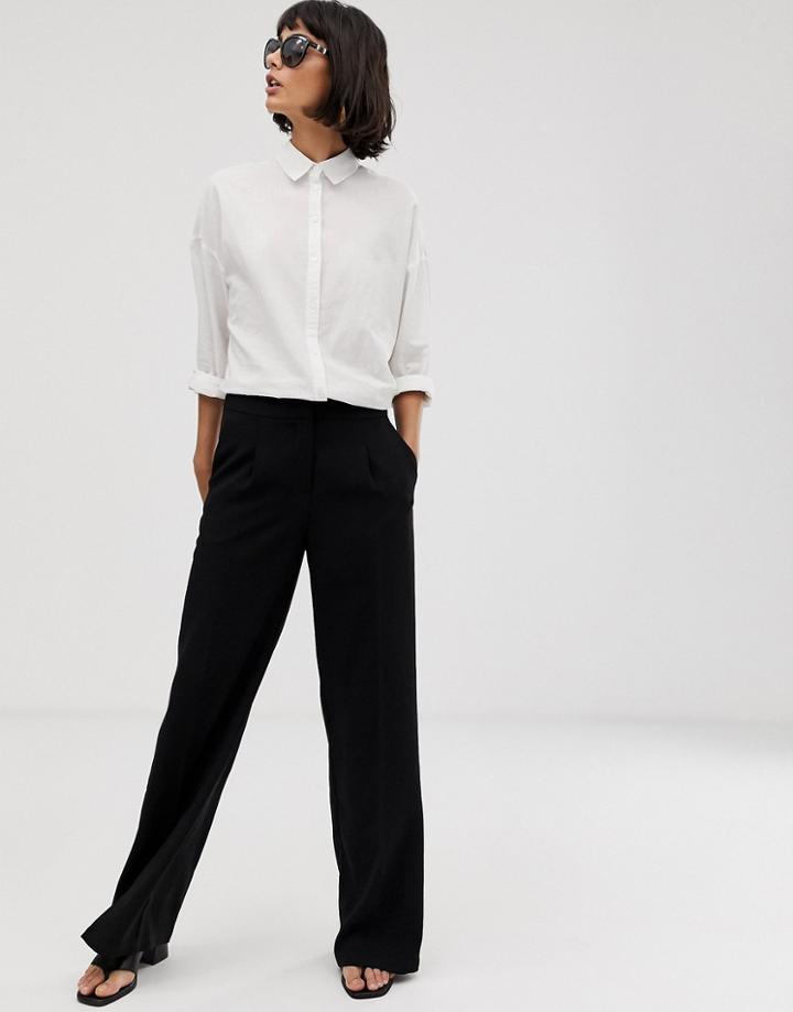 Selected Femme Wide Leg Pants - Black