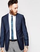 Esprit Slim Fit 2 Button Jacket - Cinder Blue