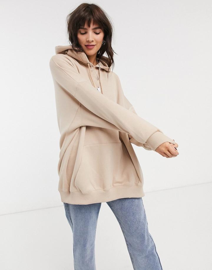 Bershka Oversized Hoodie In Pink