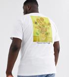 Asos Design Plus Vincent Van Gogh Relaxed T-shirt With Placement And Text Print
