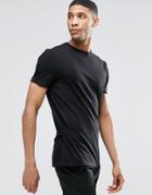 Asos Longline T-shirt With Waist Tie And D Ring - Black