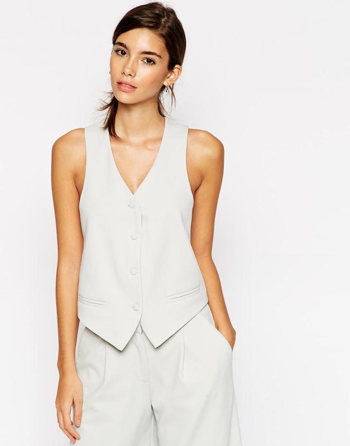 Asos Tailored Vest Co-ord - Silver