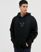 Parlez Kiku 2 Hoodie With Embroidered Chest Logo In Black - Black