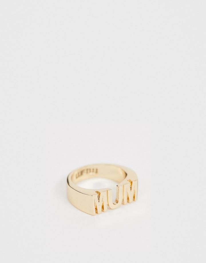 Wftw Mum Signet Ring In Gold - Gold