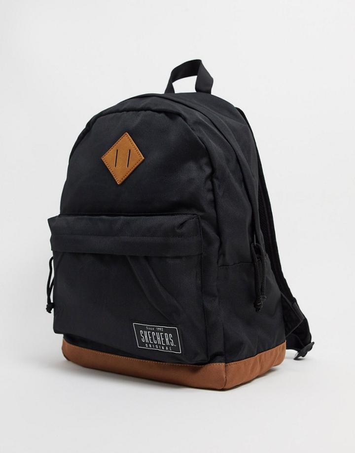 Skechers Logo Detail Backpack In Black