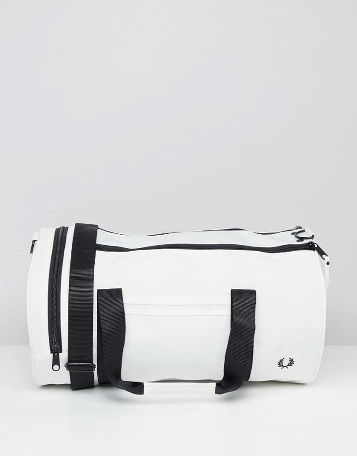 Fred Perry Barrel Bag - White