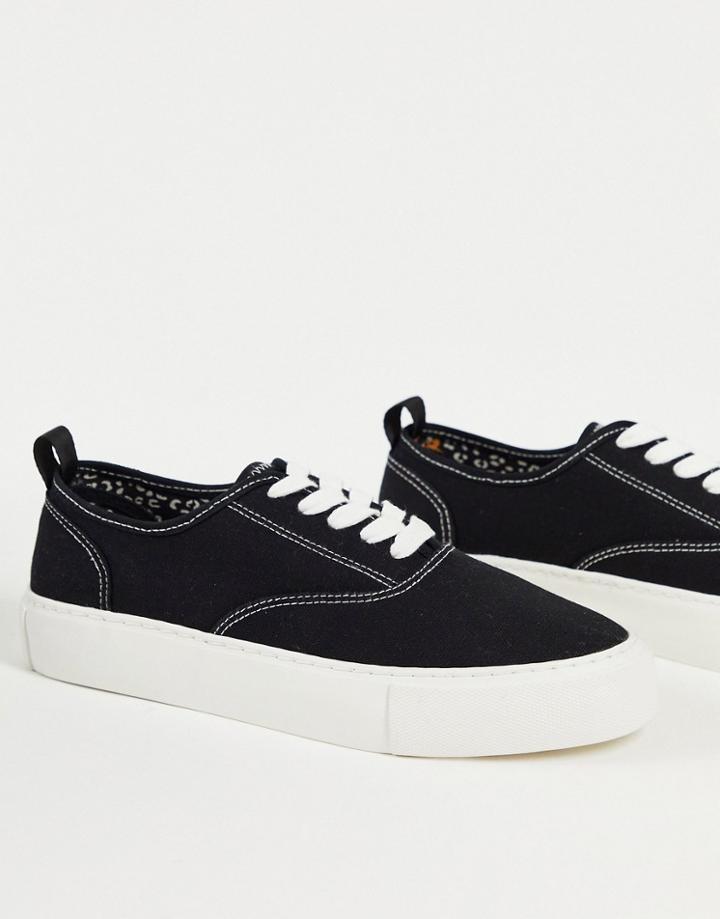 Topman Considered Black Canvas Scorch Sneakers