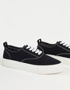 Topman Considered Black Canvas Scorch Sneakers