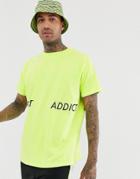 Night Addict Pastel Neon Oversized T-shirt - Green