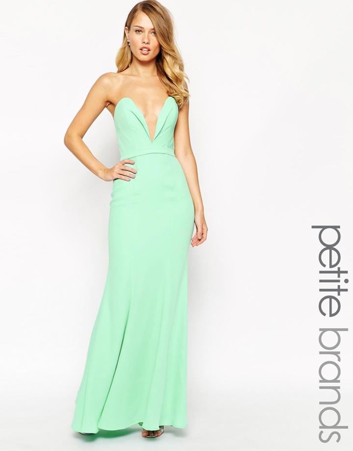 Jarlo Petite Helena Sweetheart Neckline Bandeau Maxi Dress - Mint