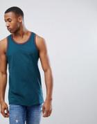 Asos Relaxed Tank With Tipping - Multi