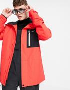 Planks Feel Good Insultated Ski Jacket In Hot Red
