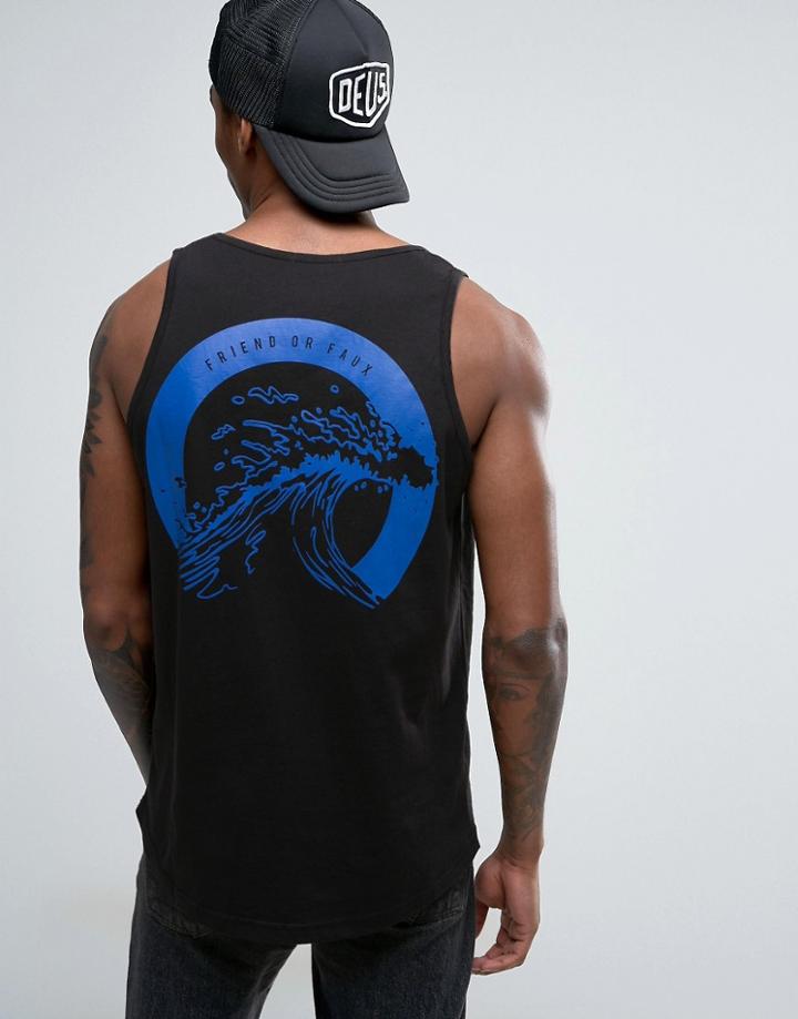 Friend Or Faux Tidal Back Print Tank - Multi