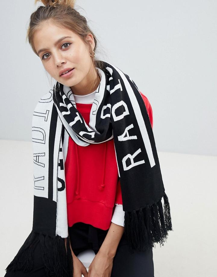 Monki Slogan Scarf - Multi