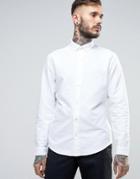 Original Penguin Slim Oxford Shirt Buttondown Tonal Logo In White - Wh