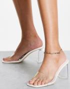 Z Code Z Tea Vegan Heeled Sandals In White And Clear
