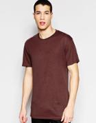 Jack & Jones Longline Crew Neck T-shirt - Port