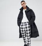 Sixth June Oversized Puffer Coat In Black Exclusive To Asos - Black