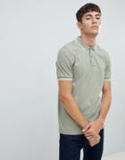 Fred Perry Twin Tipped Polo In Pale Green - Green