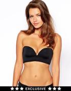 Asos Fuller Bust Exclusive Sweetheart Bandeau Bikini Top Dd-f - Black