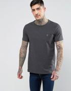 Pretty Green Mitchell Crew Neck T-shirt In Gray - Gray