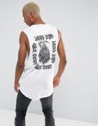 New Look Tank With Wasted Years Back Print In White - White