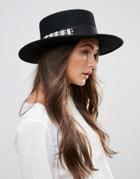 Vixen Stud Embellished Trilby - Black
