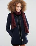 Warehouse Cable Knit Scarf - Red