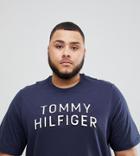 Tommy Hilfiger Plus Large Logo T-shirt In Navy - Navy