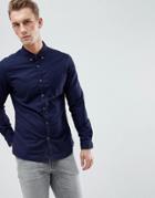 Esprit Slim Fit Oxford Shirt With Button Down Collar In Navy - Navy