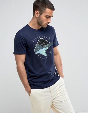 Penfield Bear Dreaming Logo T-shirt Regular Fit In Navy - Navy