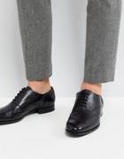 Boss Smooth Leather Oxford Shoes In Black - Black