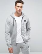 Timberland Zipthru Logo Hoodie In Gray - Gray