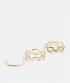 Svnx 3 Pack Rings In Gold With Chain Details