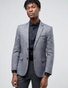 Penguin Formal Navy And White Textured Jacket - Navy