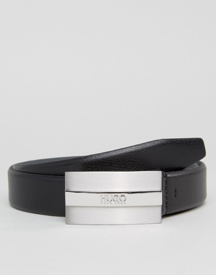 Hugo By Hugo Boss Leather Baxter Belt In Black - Black