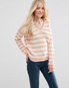 Vila Dexley Stripe V-neck Sweater - Multi